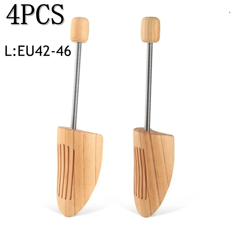 2Pcs/4PCS Trees Anti Deformation Men Woman Spring Shoes Wood Shoes Stretcher Wooden Shoe Tree Shaping Anti Wrinkle Shoe Lasts