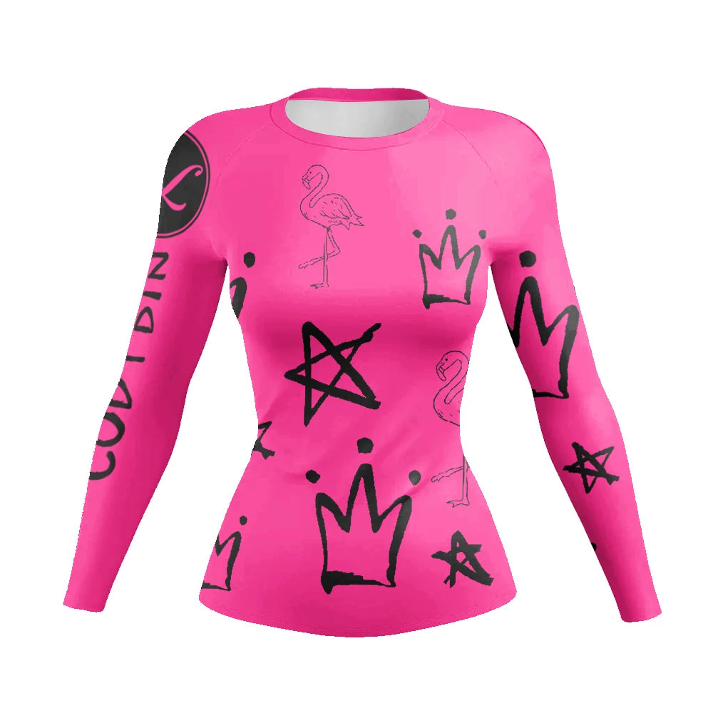 New Arrival Best Price Women's Rash Guard for Gym & MMA Training Surfing Rashguard UPF 50+ Anti-Bacterial Quick Dry Yoga Wear