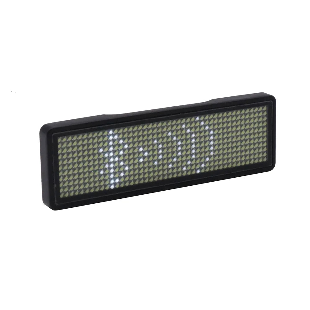 Bluetooth Led Name Badge Diy Programmable Scrolling Message Board Mini Lcd Display Pattern Display for Party Meeting