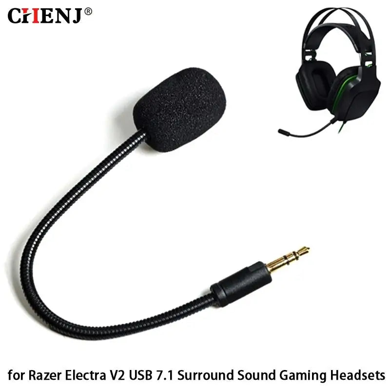 Headsets Microphone for Razer Electra V2 USB 7.1 Surround Sound Gaming Headphones Mic Replacement Detachable Microphone Boom