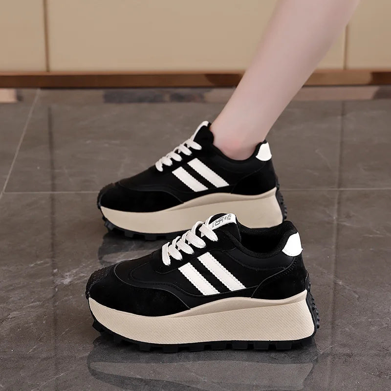 Hot Selling Women's Shoes Platform Wedge Basket 2025 Soft Autumn Casual Female Sneakers Clogs Fall New Leisure Soft Shoes Woman
