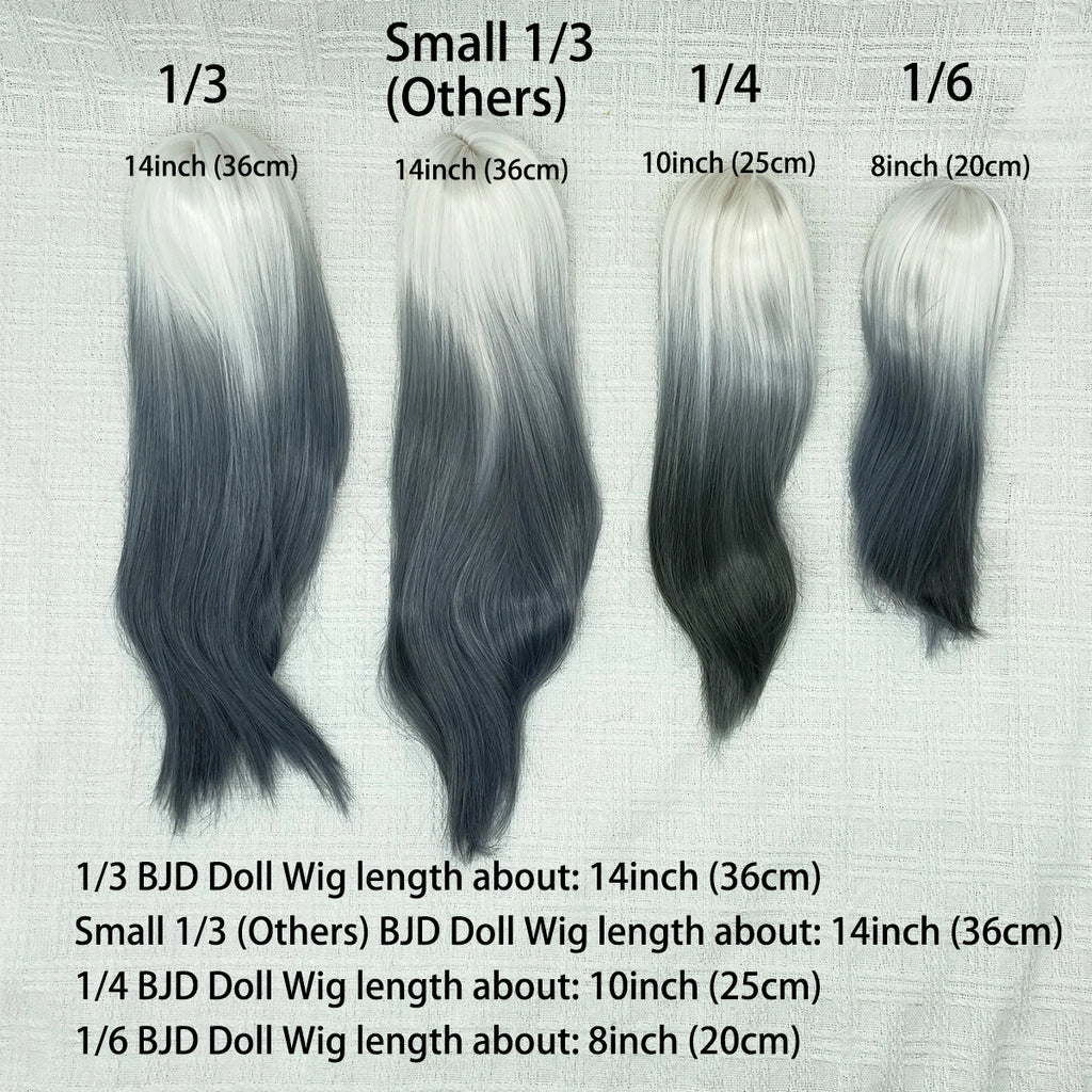 Bjd Doll Wig1/3 & Small 1/3 & 1/4 & 1/6 Long Straight Hair Synthetic Wig Doll Accessories For Girls DIY Makeup Accessories BJD