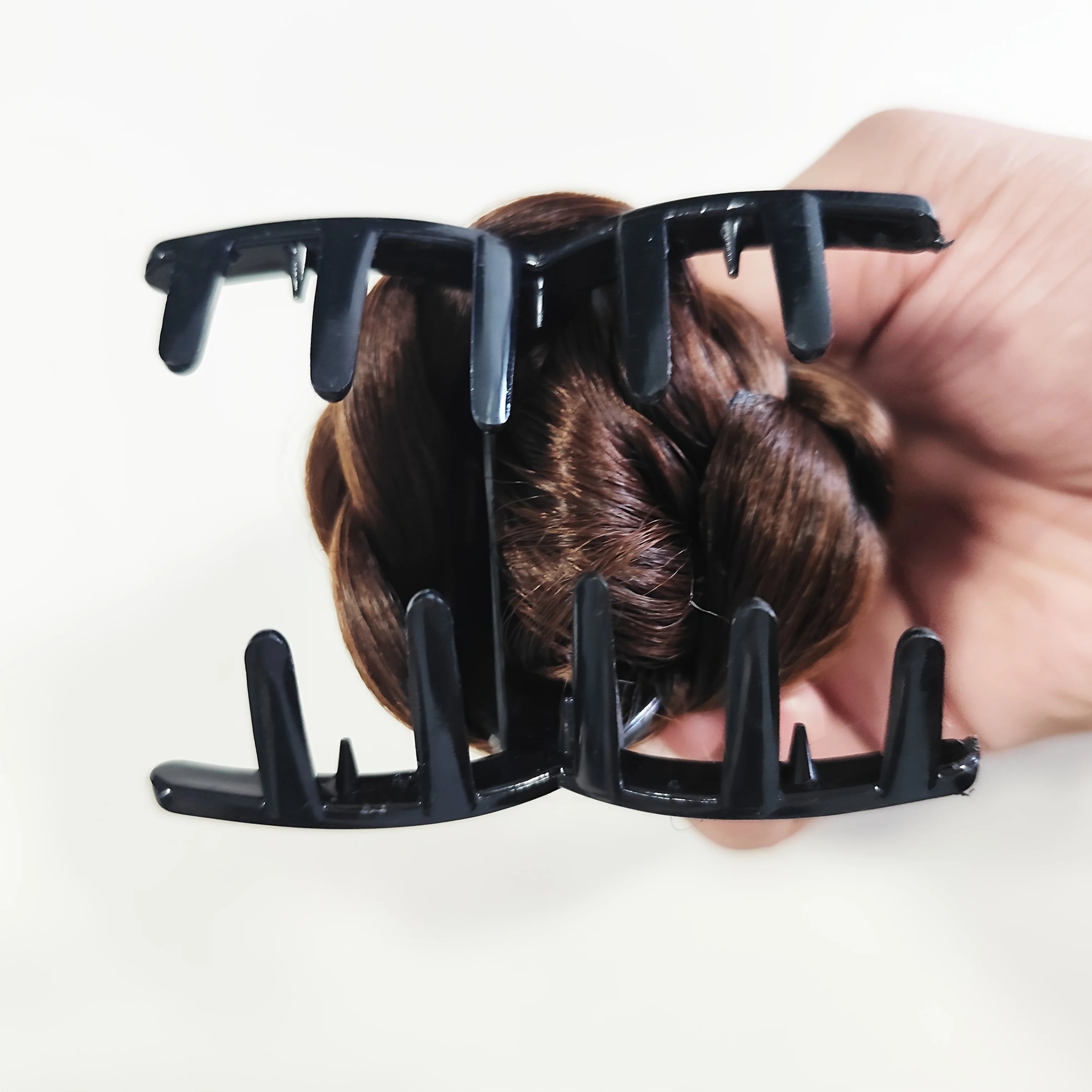 4-inch synthetic grab clip lazy hair braid braided bun wig women's low-tie meatball head heat-resistant bun hair accessories