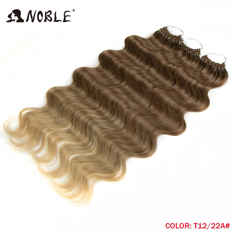 Noble 18 Hair Body Wave Crochet Hair Extension Ponytail Extensions 24" Fake Hair Goddess Braids Crochet Braids Hair Extensions
