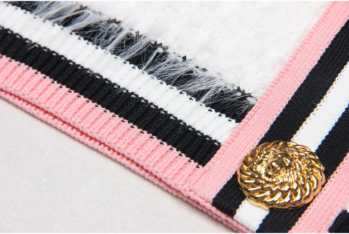 ZJYT Autumn Designer Single Breasted Cardigan Sweaters for Women Knitting Tops Short Sleeve Knitwears Jersey Mujer Blue 2024 New