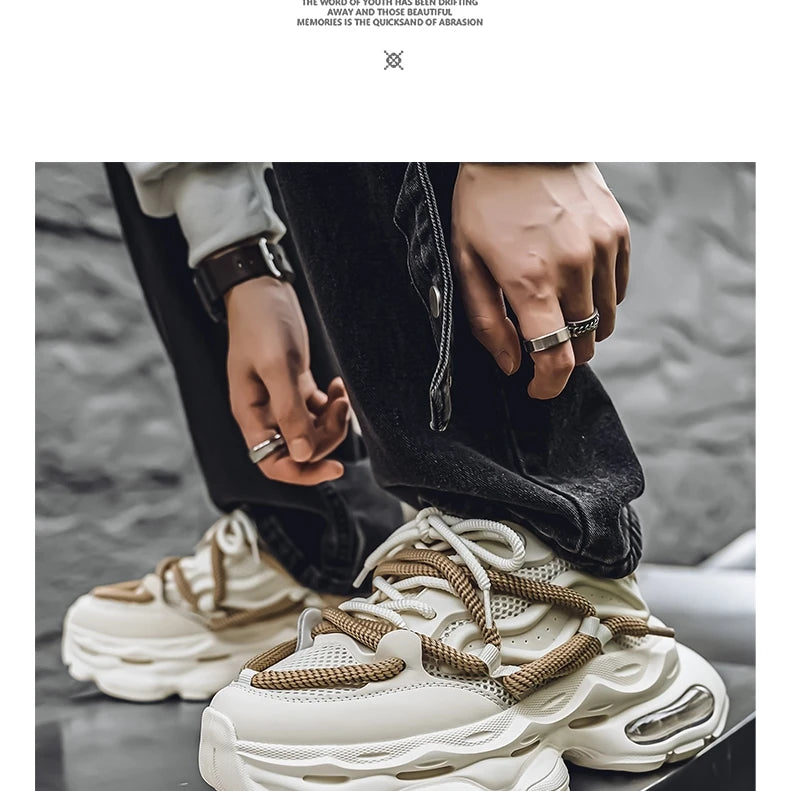 2024 New Men Shoes Autumn Winter Comfortable Men's Platform Sneakers Fashion Casual Shoes Sports Trainers Tenis Size44 ﻿