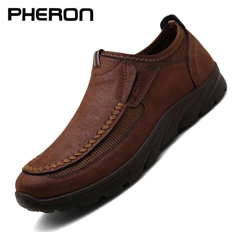 Men Casual Shoes Brand 2022 Fashion Mens Loafers Moccasins Breathable Slip on Retro Driving Shoes Men Sneakers Plus Size 39-48