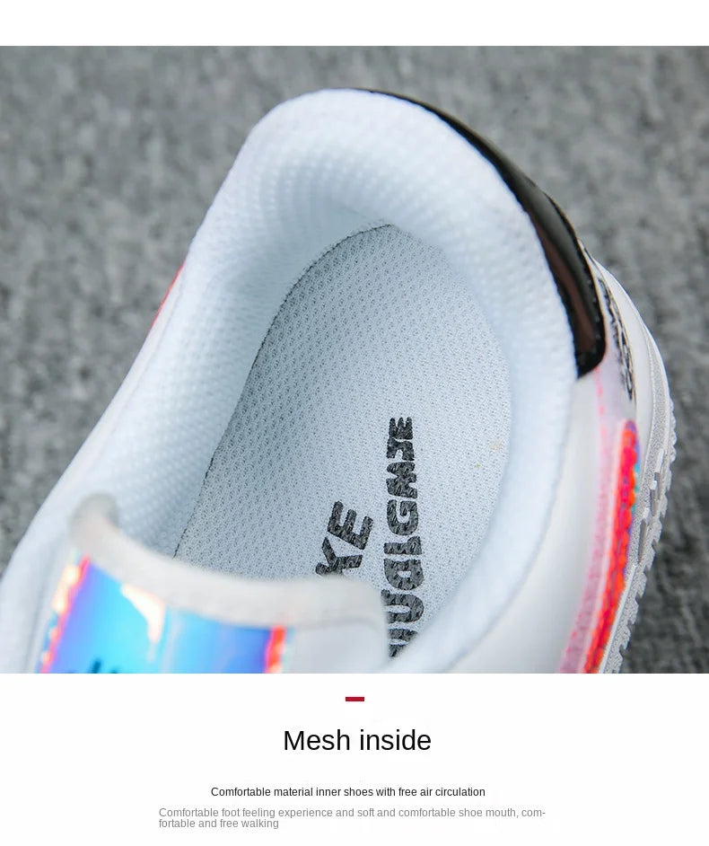 Aj1 Men's Air Force One Men's Shoes Video Game Pixel White Laser Joint Low-Top Sneakers Casual White Shoes