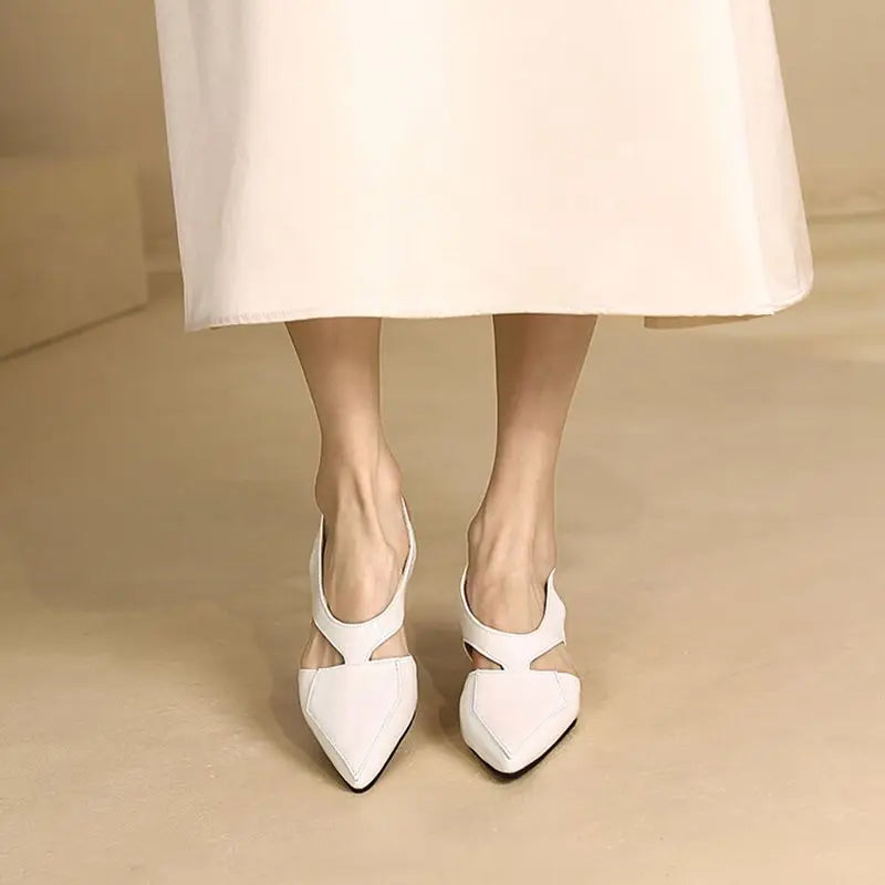 REAVE CAT 2022 Ladies Sandals Pointed Toe Heels Buckle Straps Size 33-45 Black Red Elegant S3691