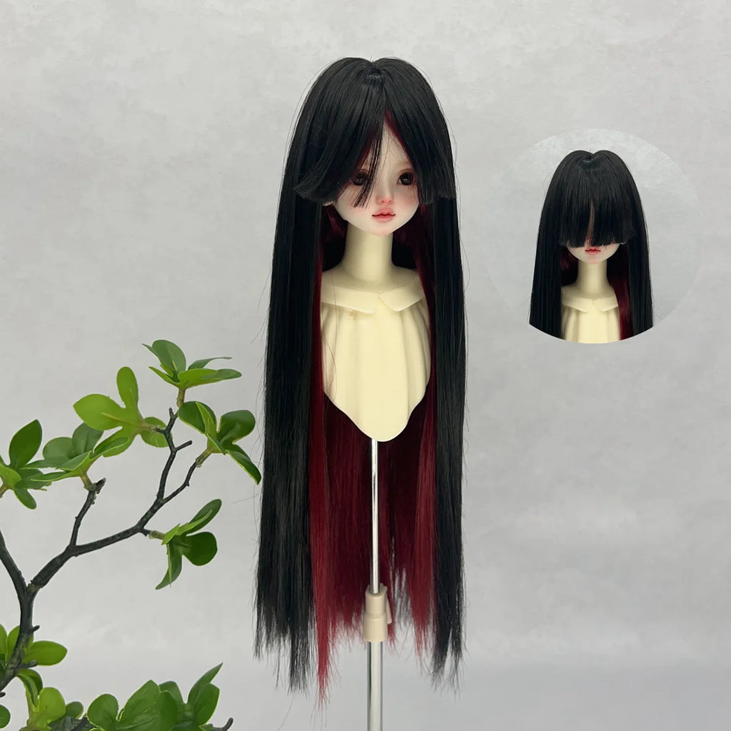 1/3 1/6 BJD/SD Doll Wig With Bangs Long Straight Wig Synthetic Wig For Girls Diy Bjd Wig Accessories