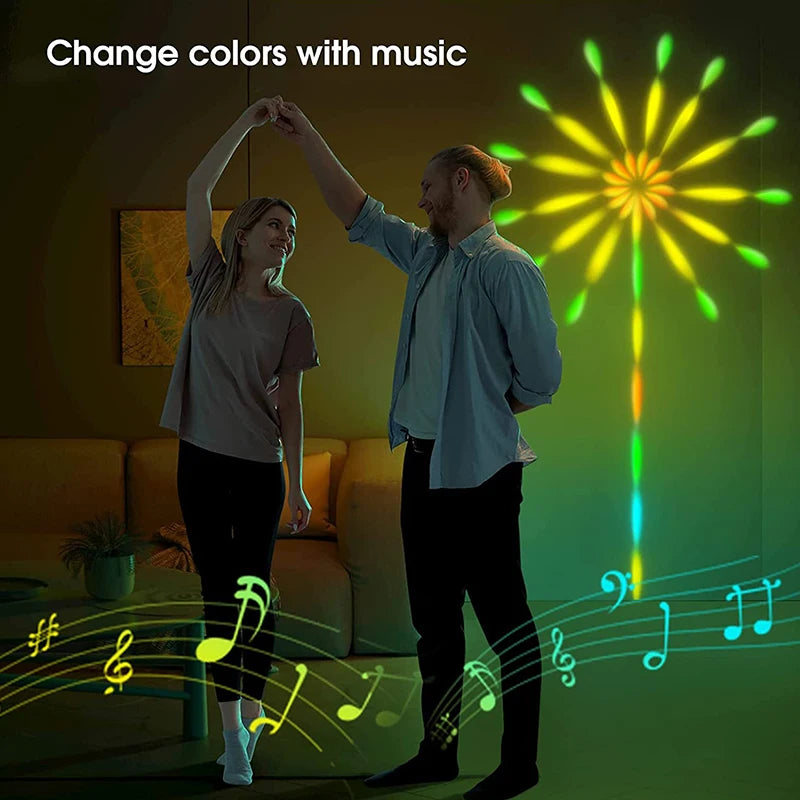 Firework Led Strip Lights For Room Wall Bluetooth Led Tape Light 5V Music Sync Led Lighting Strips Usb Led Strip Rgbic