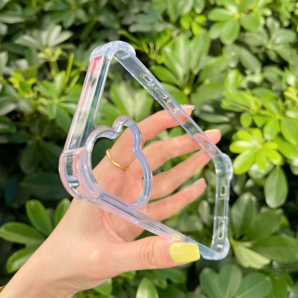 Transparent thicken corner shockproof phone case for iPhone 16 15 14 13 12 11 Pro Max full cover protection armor hard cover