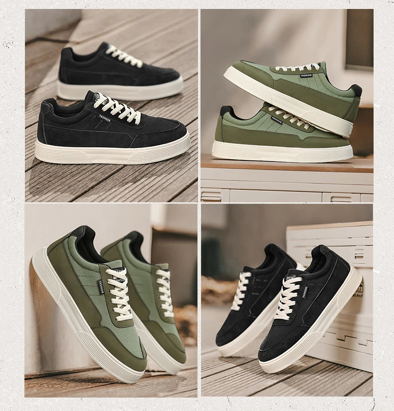 Men's plus size casual shoes summer new soft-sole non-slip outdoor thick-sole walking shoes fashion sports board shoes flat shoe