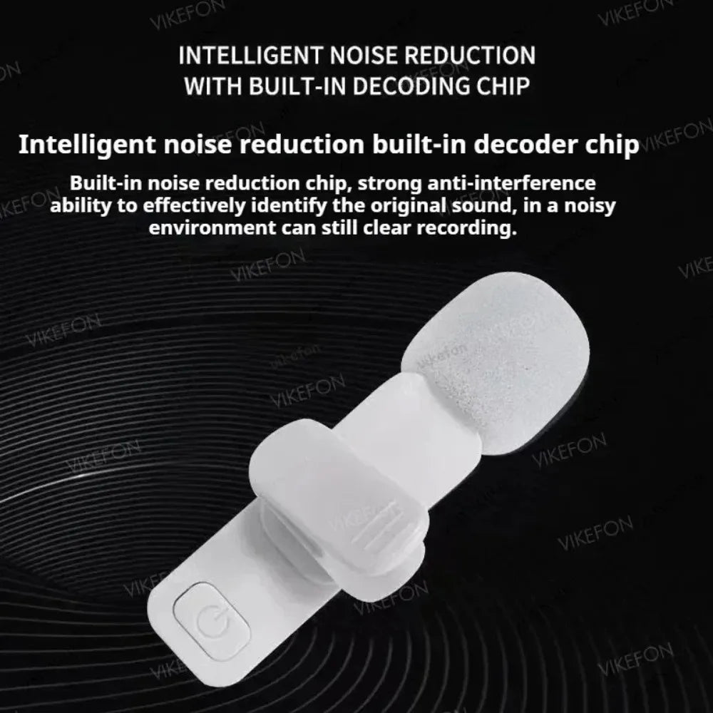 Lavalier Microphone Audio Video Recording Mini Replaceable Windproof Fleece Microphone for vlog YouTube Shooting Wireless Mic