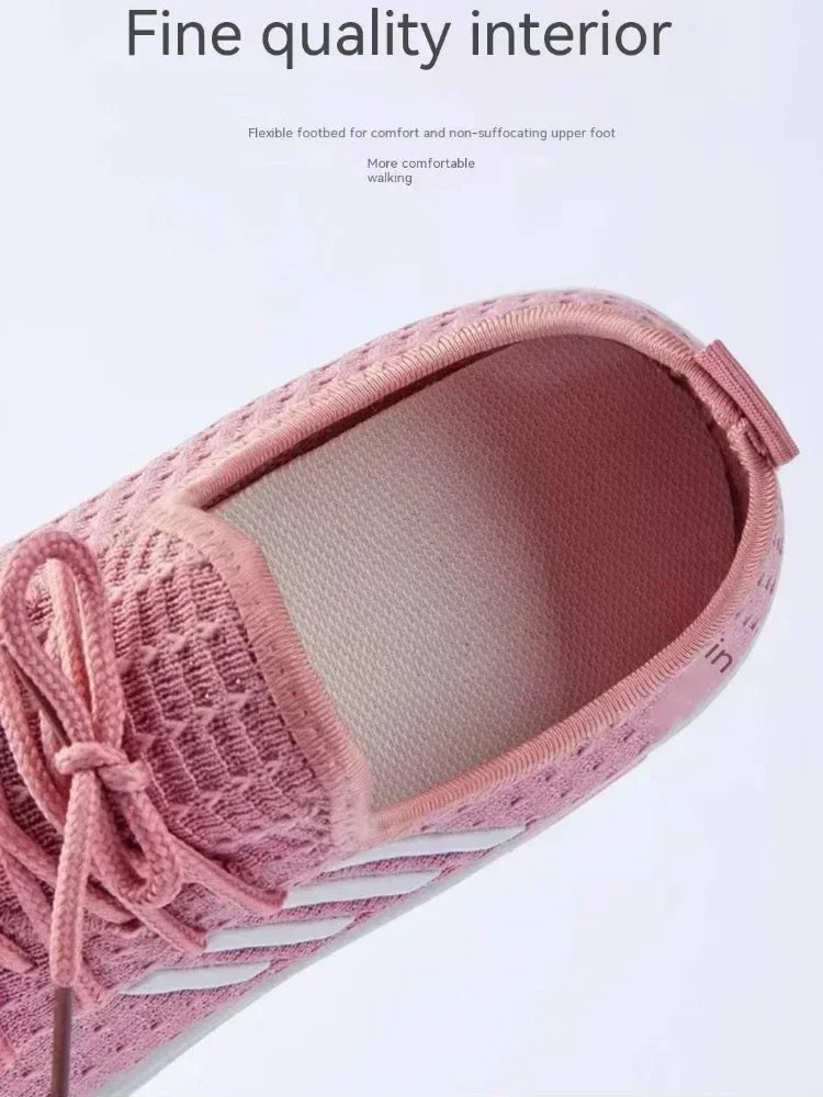 Fashionable Women's Sports Shoes, Thick Breathable Soft Sole Mesh, Lightweight Sneakers Casual Shoes, Comfort, Breathable