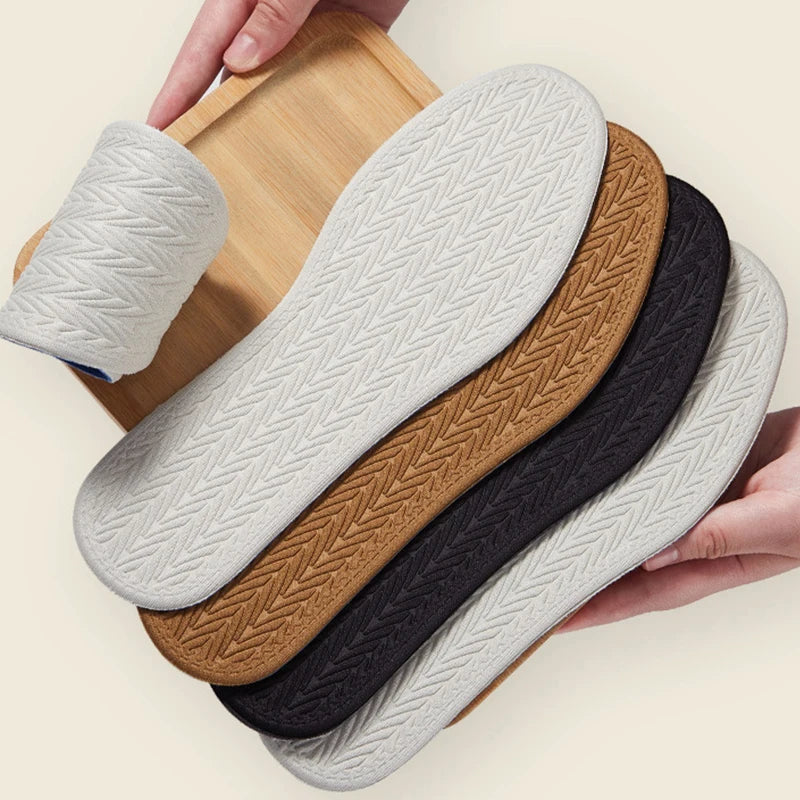 1Pair  Thin Soft Cushioning Replacement Insole Comfortable Cotton  Layer Foam Pads Absorb-Sweat Shoe Insert Breathable Insoles