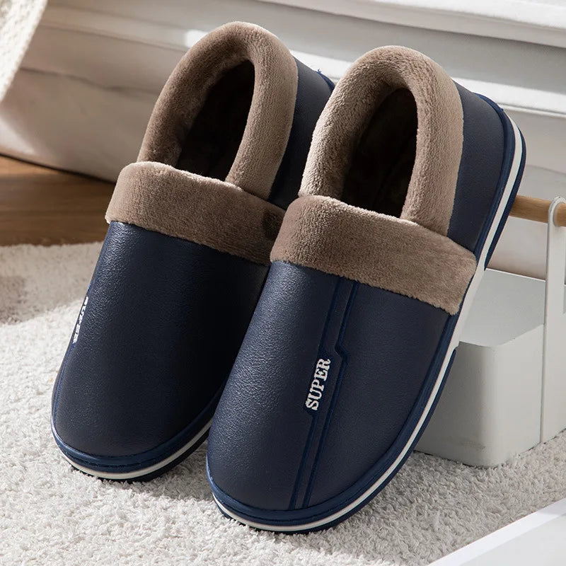 Size 47 48 49 50 Men Autumn Winter Warm Big Size Cotton Slippers Large Size Plus Home Bedroom Casual Shoes House Indoor Slides