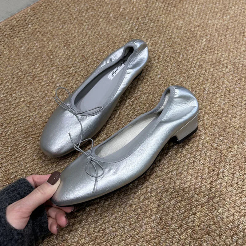2025 New Female Shallow Women Ballet Flats Dance Shoes With Low Heel Footwear Fashion Round Toe Ladies Flats Slip On Shoes