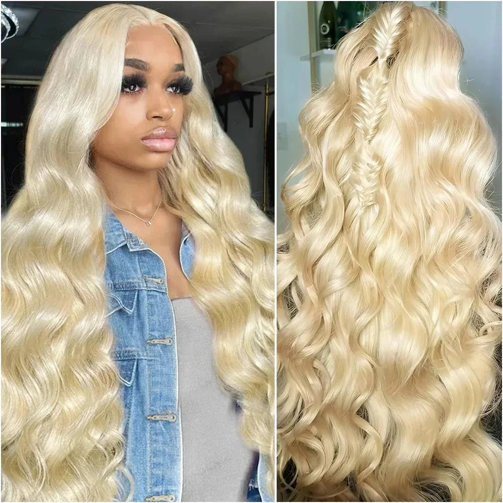 613 Body Wave Human Hair Front Wig For Black Women 13x4 13x6 Hd Transparent Lace Pre Plucked Honey Blonde Brazilian Frontal Wig