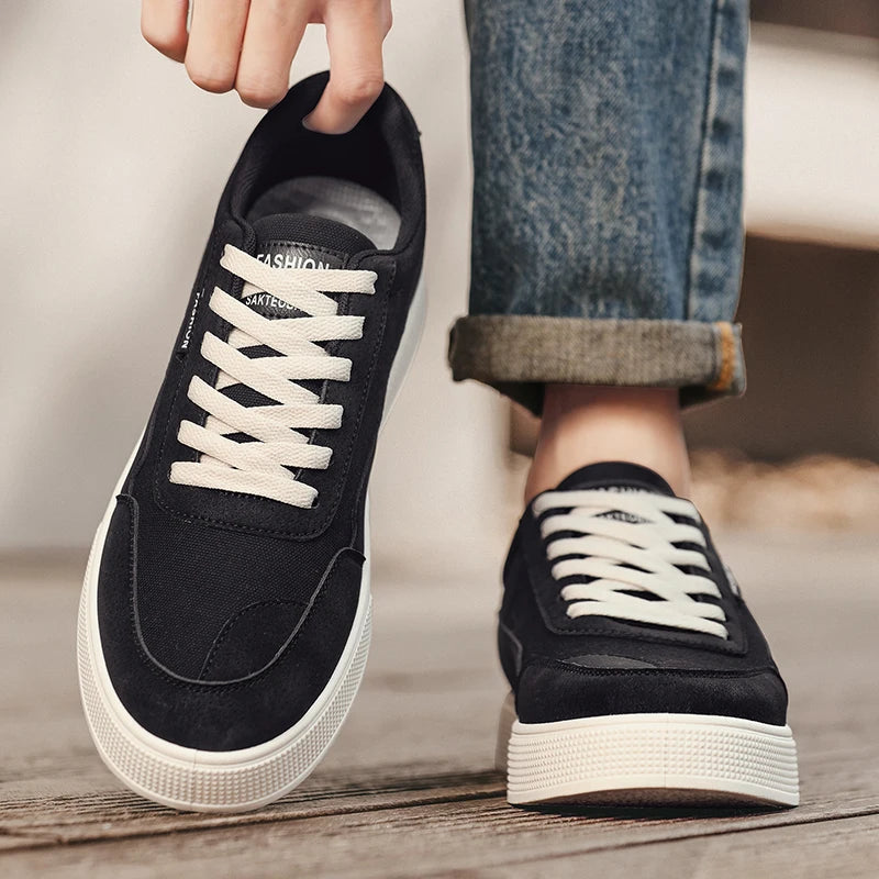 Men's plus size casual shoes summer new soft-sole non-slip outdoor thick-sole walking shoes fashion sports board shoes flat shoe