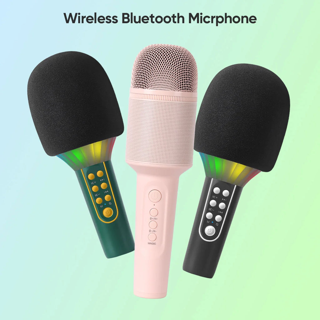 Karaoke Microphone Bluetooth Wireless Portable Home Singing Machine with Duet Sing/Record/Play/Reverb for Adult/Kid Gift