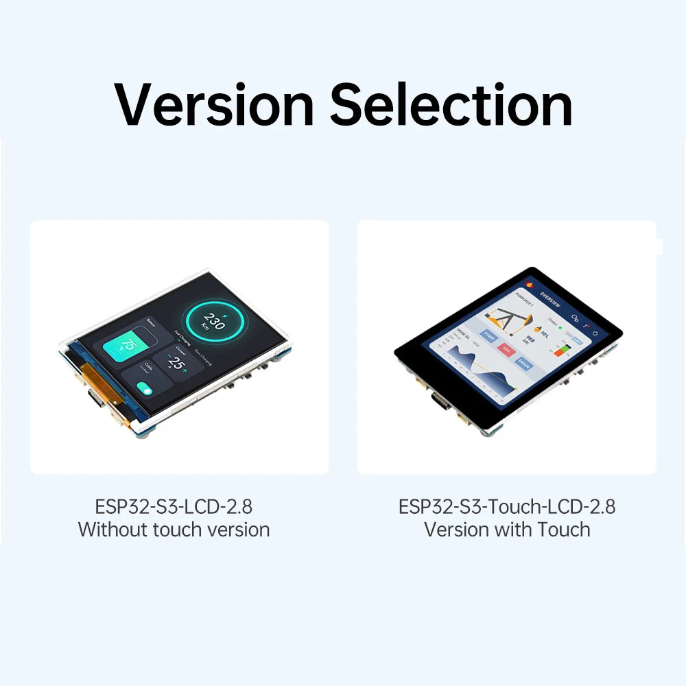 ESP32-S3 2.8 Inch LCD Screen Wifi Bluetooth Development Board Capacitive Touch Display Development Board Optional