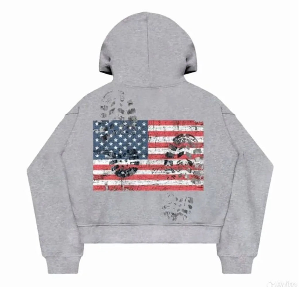 Streetwear Fashion New Pullover Sweatshirts Men Women Harajuku Flag Graphic Printed Oversized Hoodie Gothic Y2K Casual Clothes