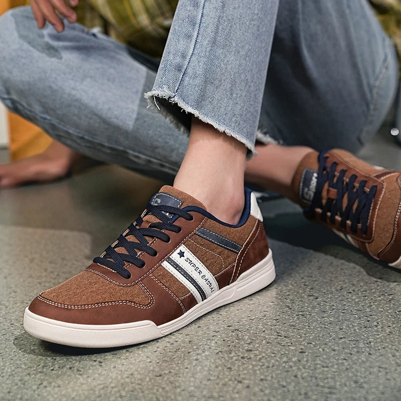 Men Shoes New 2024 Flats Walking Leather Casual Shoes Men Barefoot Wide-toed Shoes Wider Toe Casual Sneakes Large Size 47 48