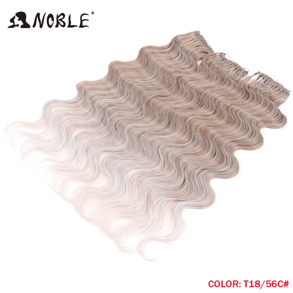 Noble 18 Hair Body Wave Crochet Hair Extension Ponytail Extensions 24" Fake Hair Goddess Braids Crochet Braids Hair Extensions