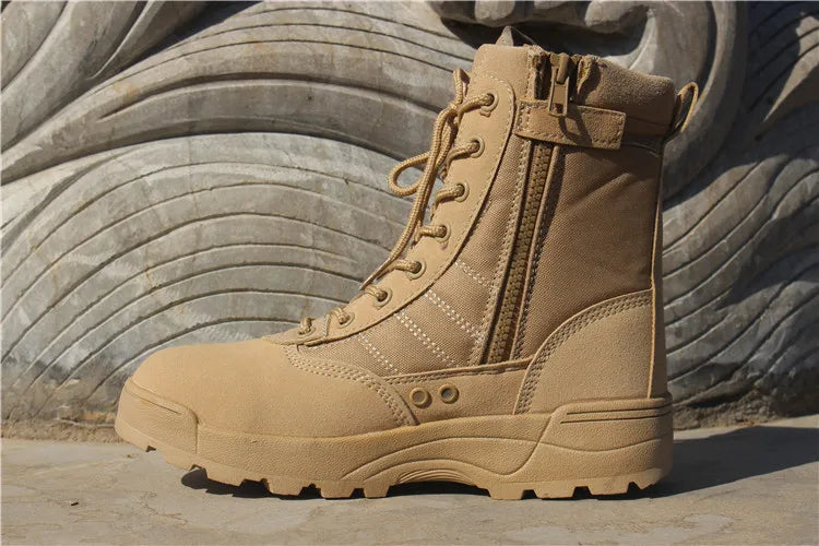 Wear resistant tactical boots for both men and women waterproof security shoes outdoor hiking boot high top desert boots for men