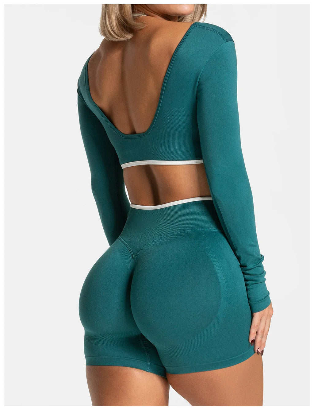 Seamless Fake Two-piece Long Sleeved Yoga Top  Women's Running and Fitness Sports Top Suit Top