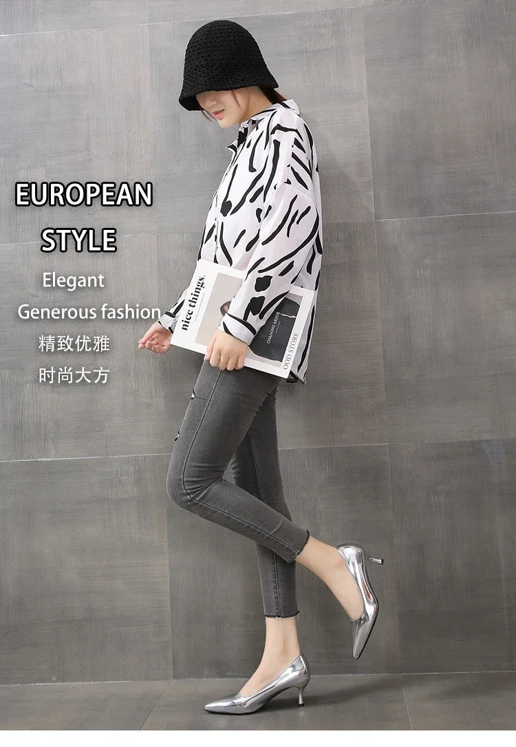 2024 New Lady Pointe Toe Gold Silver Pumps Female Wedding Bridal Shoes  Fashion Women Patent Leather High Heels Plus Size 45