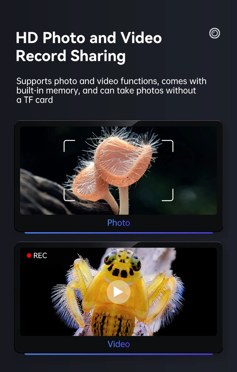 4.3 Inch IPS Digital Microscope 2MP HD Lens 1000X Magnification 8LED Adjust Light Electronic Microscopio Repair Coin Magnifier