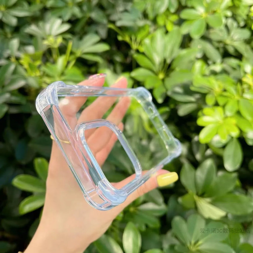 Transparent thicken corner shockproof phone case for iPhone 16 15 14 13 12 11 Pro Max full cover protection armor hard cover