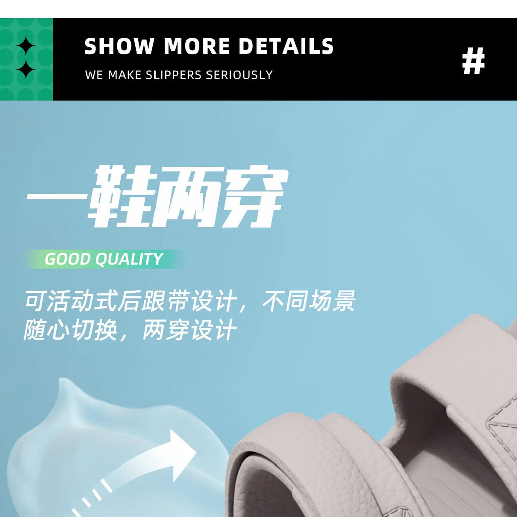 Shevalues New Sandals For Men Non-slip Outdoor Beach Shoes Soft Sole Comfortable Slides EVA Lightweight Men's Bathroom Slippers