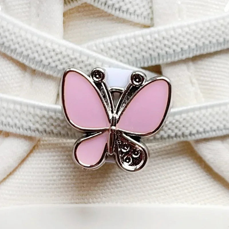 1 PCS Girls Pink Shoelace Charm Buckle Shoe Laces Charms for Sneakers Shoes Decorations Fashion DIY Shoelaces Accessories New