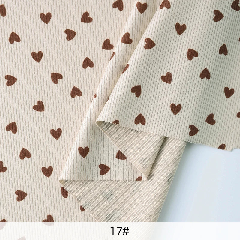 0.5/1/2Yard Ribbed Corduroy Fabric Vintage Style Colour Print Spring Autumn DIY Sewing Fabric Making Pants Jacket Clothing Cloth