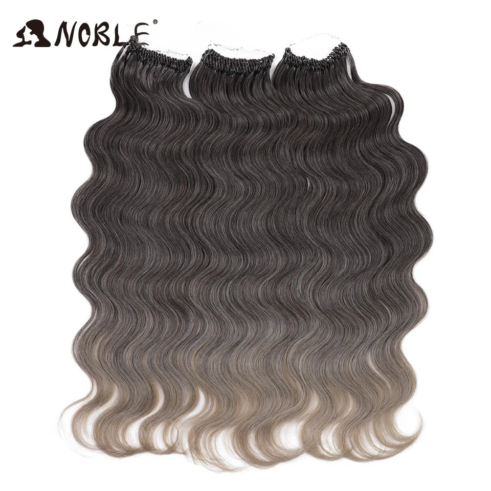Noble 18 Hair Body Wave Crochet Hair Extension Ponytail Extensions 24" Fake Hair Goddess Braids Crochet Braids Hair Extensions