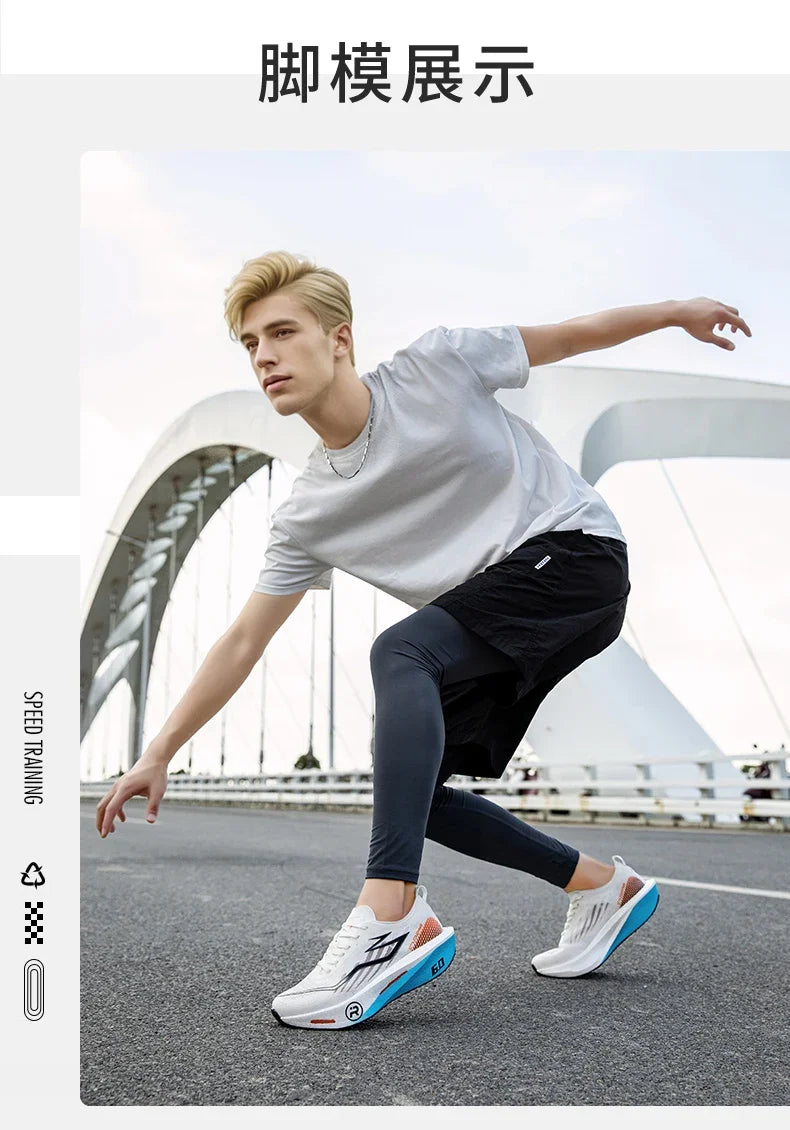 Men's Sports Shoes Cushioning Non-Slip Flat Wear Resistant Sneakers Mesh Breathable Platform Soft Running Shoes for Man