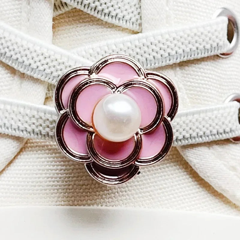 1 PCS Girls Pink Shoelace Charm Buckle Shoe Laces Charms for Sneakers Shoes Decorations Fashion DIY Shoelaces Accessories New