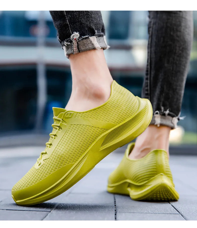 New Men's Outdoor Hiking Rain Boots Fashion Beach Non Slip Rain Shoes Rubber Fishing Work Shoes Durable Waterproof Rubber Shoes