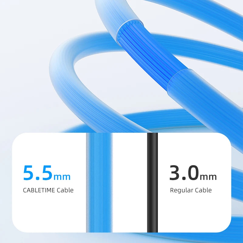 CABLETIME 240W USB C Cable Fast Charger Type C PD3.1 Adapter USB C to USB C Power Wire for Macbook Laptop iPhone 15 Samsung 2M