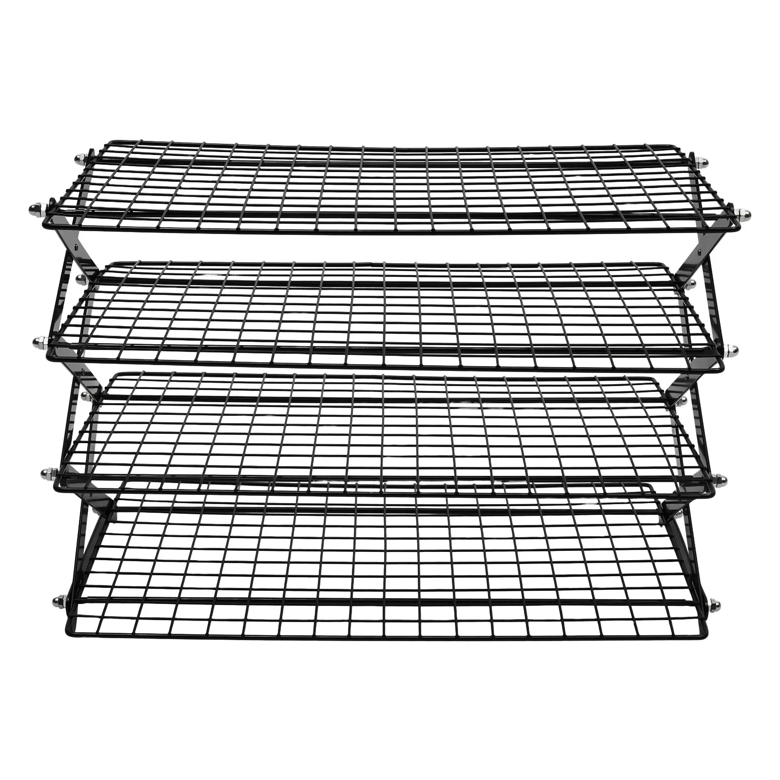 4-Tier Collapsible Cooling Rack Grilling Drying Rack Cooling Rack for Cookies Baking  40*25*31.5cm Outdoor Cooking Assistant