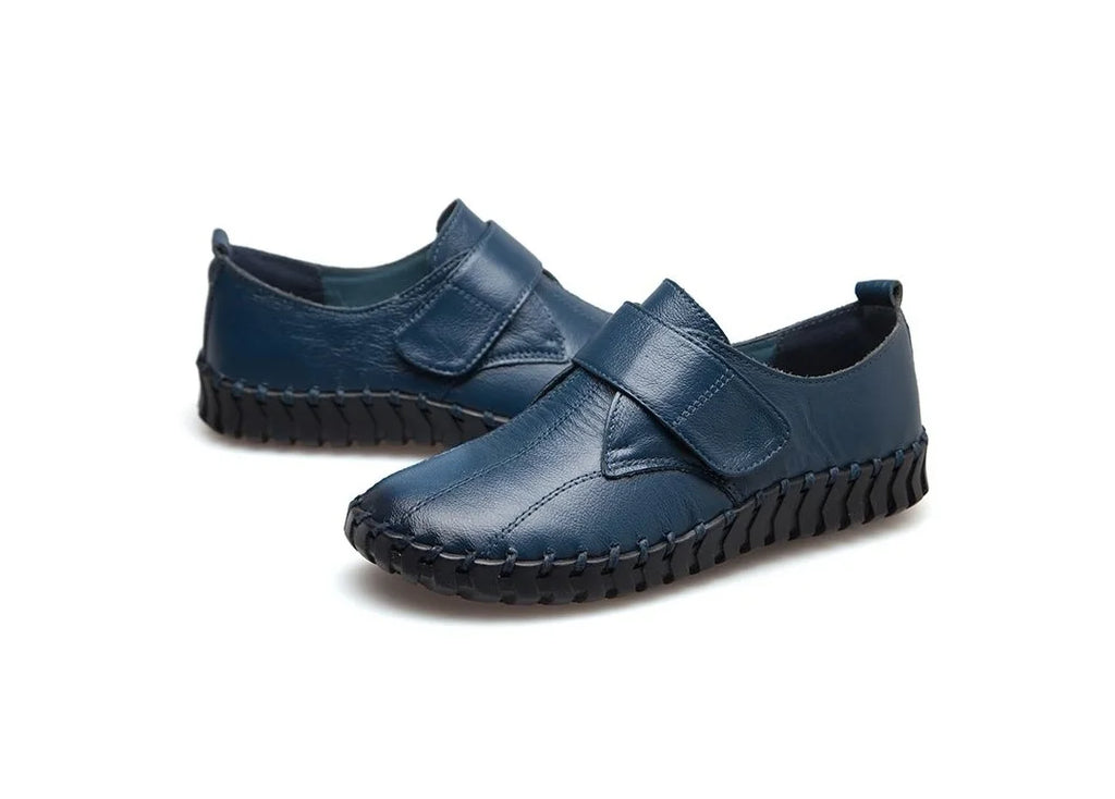 Ballet Flats Women Shoes Loafers Genuine Leather Woman Flats Slip On Women's Loafer Female Moccasins  Mom Work Shoes 35-42