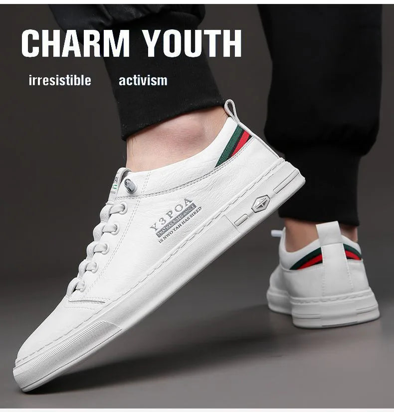 Luxury Men's Casual Shoes 2025 New High Quality Leather Shoes for Men Fashion Comfortable Sports Shoe Outdoor Men's Tennis Shoes