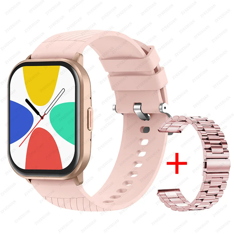 2024 New For Xiaomi Smart Watch Men Women Bluetooth Call Heart Rate Blood Oxygen Voice Assistant 100+Sports Man Smartwatch+Box