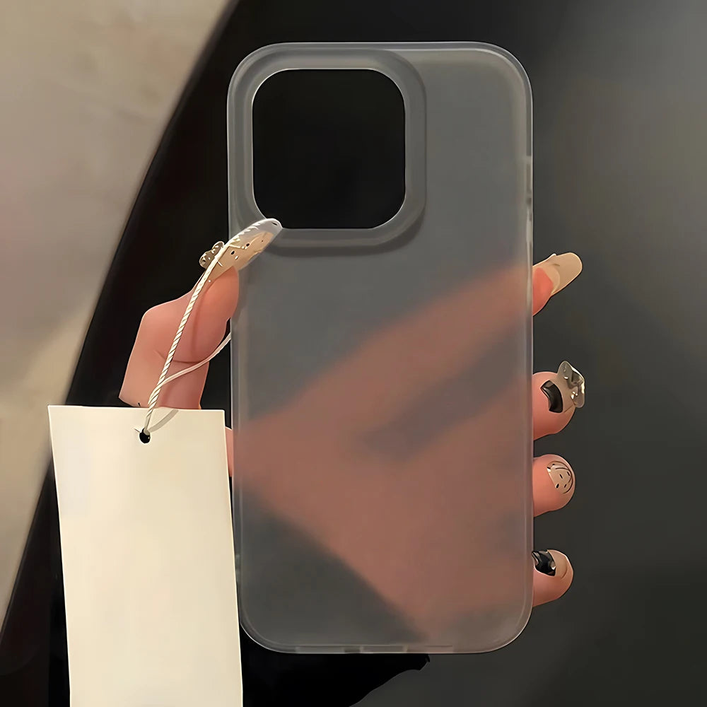 Soft TPU Matte Phone Case for iPhone 11 Cases iPhone 13 15 12 16 17 Pro Max 14 Plus 17 Air 12 Mini Transparent Fundas Cover