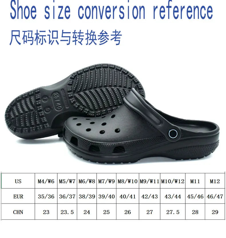Eva Sandals Beach Shoes Outdoor Clogs Men and Women Same Style Garden Shoes