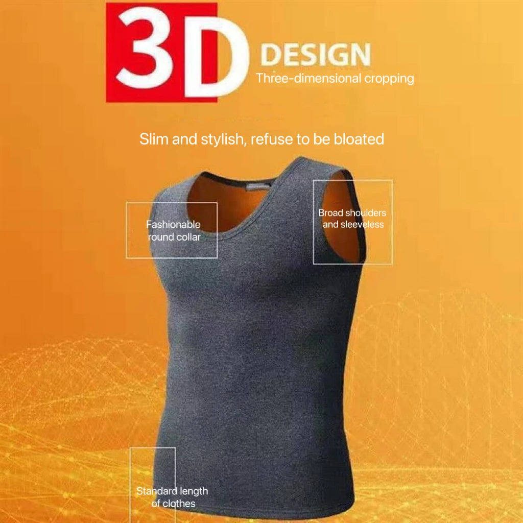 1pcs Men Thermal Underwear Man Sleeveless Vest Autumn WinterThermo Lingerie Men's Warm Top Thickening Thermo Vest Undershirt