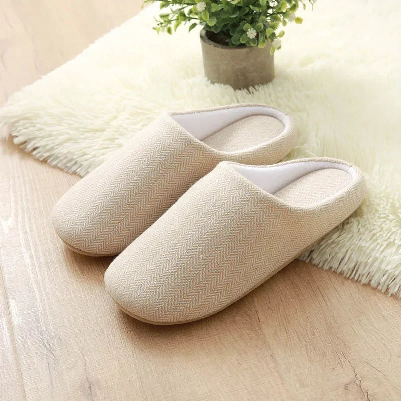 2024 Winter Women Warm Slippers Men Indoor Home Bedroom Flat Slides Couples Casual Plush Non-slip Flip Flops Ladies Soft Sandals